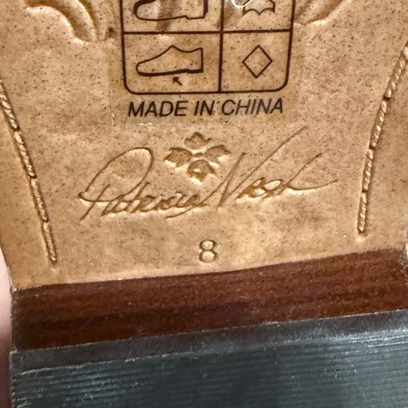 Patricia Nash Black Suede Pointed Slip-On Mules with Contrast Stitching - Picture 3 of 4